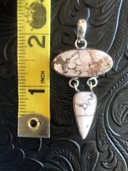 Artisan Southwest Wild Horse Turquoise Dangle Totem 2” Pendant