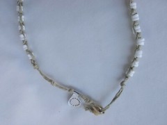 PUKA SHELL HEMP SURFER CHOKER NECKLACE Heishi Braided 16″ US Gift New