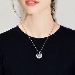 Butterfly Urn Necklace for Ashes Women Men Moon Memorial Ashes Cremation Jewelry