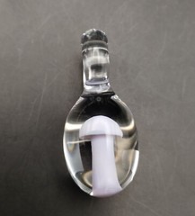 Pink Glass Mushroom Pendant – Made by Subconscious Design – USA