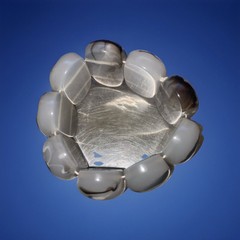Wide Chunky Resin/Flex Bracelet in Black/Grey/White – 9 1/2” In Diameter Y2K