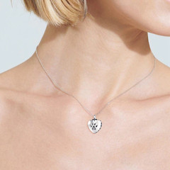 Maya’s Grace Paw Print Heart Urn Necklace Dog Memorial Jewelry