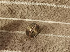 2005 Kennedy Half Dollars size 12 coin ring handmade mixed metals