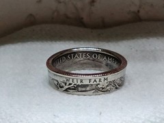 WEIR FARM, CT. – Size 9 State Quarter Coin Ring