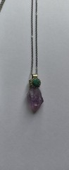 Crystal Multicolor Rainbow Gemstone Quartz Pendant Nature Boho Necklace Lot