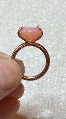 #192B – Hand-Crafted Copper Size 7 Ring w/ 4.00ct Genuine Ethiopian Welo Opal