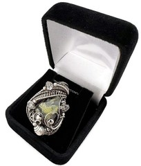 Zincite Druzy Pendant, Wire-Wrapped in Sterling Silver with Herkimer Diamonds