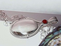 925 Sterling Silver 4 mm Natural Carnelian Locket H2O Just Add Water Mermaids