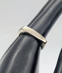 Solitair Brilliant 0,24 ct Ladies Ring 18K White Gold 7,80 g (Size 54) #2076