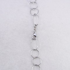 24” 13mm, vintage Italy Sterling 925 silver circle chain necklace