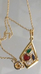 Vintage 1980’s Heart Pendant with its Choker Chain 40 cm