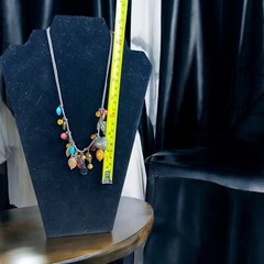 Handmade Necklace With A Variety Of Beads 9” In Length