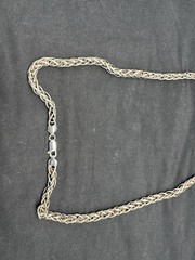 Vintage Italian sterling silver 925 wheat chain 24″ necklace, 49 grams