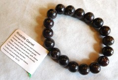 Healing Light Stones Natural Rhodolite Garnet Round Bead Stretch Bracelets
