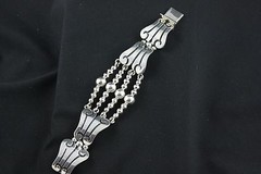 NEW Sterling Silver Taxco Bracelet 6 3/4″ Art Deco Style