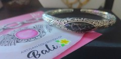 Bali Robert Manse Black Indonesian Coral Tree Of Life 7in Silver Cuff Bracelet
