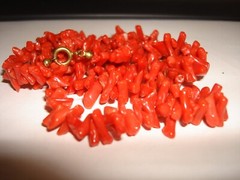 Vintage Collectible Nice Red Branch Coral Beaded 22″ Necklace 43.4Grams