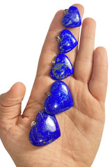 Lapis Lazuli Heart Pendants AAA+ Wholesale Lot From Afghanistan-Mixed sizes Gems