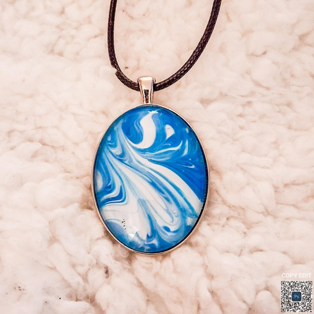 glass cabochon necklace