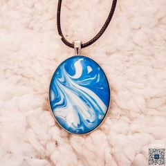 glass cabochon necklace