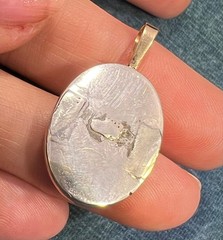 14k Gold & Sterling Silver Antique Alaskan Gold-In-Quartz Pendant *Video*
