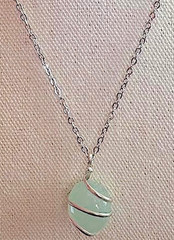 Green Agate/17.75″/Gemstone Necklace (GA-001)