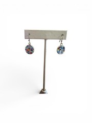 Murano Glass Millefiori Round Dangle Earrings – Gold Tone Glass Of Venice