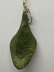 HANDMADE “Sylvan Spirit” Calla Lily Pendant with Freshwater Pearl, Gold Filled