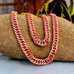 30 inch Pure Copper DENSE CURB Chain Necklace, Healing Jewelry Spiritual
