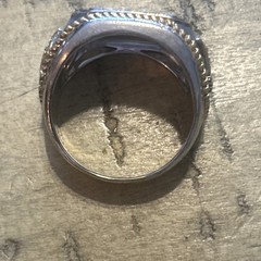 Bradford Exchange Morgan Silver Ingot King of American Silver Ring SZ 14 Read