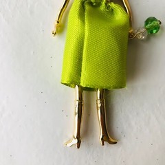 Murano Glass cc zecchin woman head doll  necklace 18″ / Pendant Made in Italy
