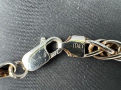 Vintage Italian sterling silver 925 wheat chain 24″ necklace, 49 grams