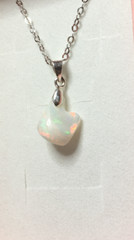 #503- 2.50ct Genuine Freeform Ethiopian Welo Opal on a 925 Sterling Silver Chain