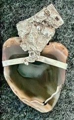 SORTILEGIO: Handmade Collar Necklace Natural Agate Artisan Forged One of a Kind