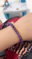 6mm Amethyst Natural Stone Beads Bracelet Purple Stone Lucky Stone, Size 14-20cm