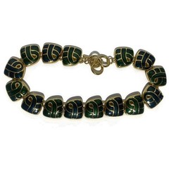Artisan-Style Necklaces Lot of 3 Aztec Multicolor, Green Gold Links, Brown Balls