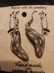 Australian Handmade Boomerang Shaped Earrings