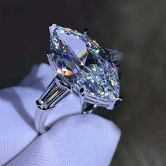 RARE Certified 7.95 Ct White Diamond Solitaire Ring-Great Sparkle, FREE Studs