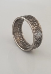 United Kingdom Coin Ring | Coin Ring Scotland | Handmade Ring | Travel Ring | Un