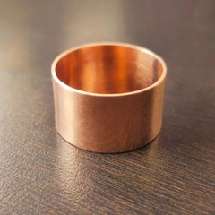 Solid Copper Minimalist Healing Ring Handmade Unisex Thumb Ring, Splint
