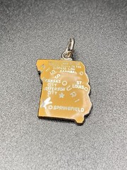 Vintage Sterling Silver pendant 925 Missouri Charm Show Me State