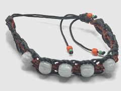 Woven Corded Jaded Bracelet Slide Knot 6-10in