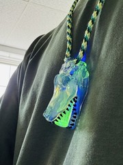 🔥ROE GLASS 🐊 XL RARE 2026 BRAND NEW!! JOINT TIP PENDANT🔥/CUSTOM HEMP NECKLACE