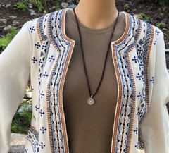 Heart Sundance Charm artisan jewelry Necklace genuine suede leather cord