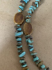 Gemstone and ceramic bead heart necklace