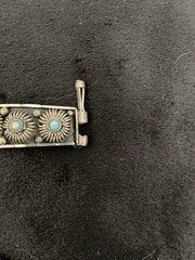 Lot of 3 Bracelets. Handmade Silver Metal With Blue Stones. See Pics.