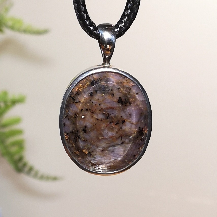 Solid 26g Natural Untreated Corundum Sterling Silver Pendant