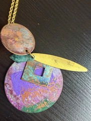 Handmade Statement Necklace – Colorful Geometric Pendant