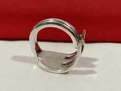 Vintage Holmes & Edwards Silver Plated SPOON FORK BYPASS WRAP RING Adjustable