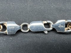Vintage Italian sterling silver 925 wheat chain 24″ necklace, 49 grams
